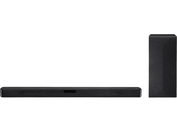 Barra de sonido - LG SN4, Woofer Inalámbrico, 2.1 Canales, Bluetooth, 300 W, DTS Virtual:X, Negro