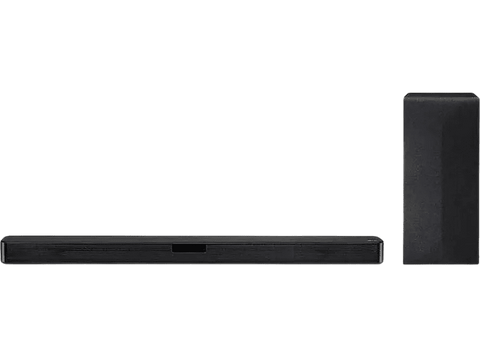 Barra de sonido - LG SN4, Woofer Inalámbrico, 2.1 Canales, Bluetooth, 300 W, DTS Virtual:X, Negro