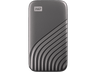 Disco duro SSD externo 2 TB - WD My Passport SSD, Portátil, Lectura 1050 MB/s, USB 3.2, Para Windows y Mac, Gris