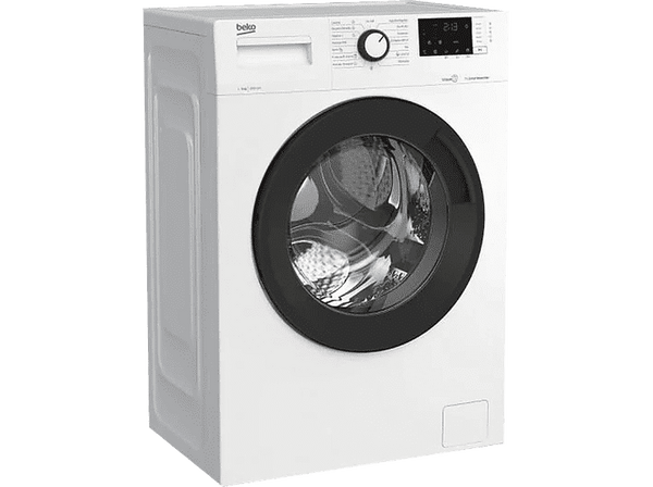 Lavadora carga frontal - Beko WRA 9714 XW DR, 9 kg, 1400 rpm, 15 Programas, Bloqueo infantil, Antidesbordamiento, Blanco
