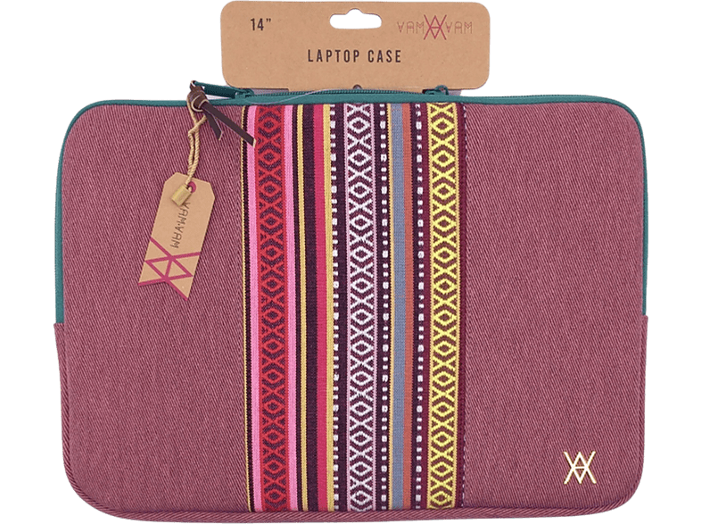 Funda portátil - Vam Vam VALAP001W Cereza, Para portátil de 14, Universal, Textil, Multicolor
