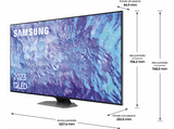 TV QLED 55 - Samsung TQ55Q80CATXXC, UHD 4K, Smart TV, Inteligencia Artificial, Quantum Dot,  Gaming Hub, DVB-T2 (H.265), Carbon Silver