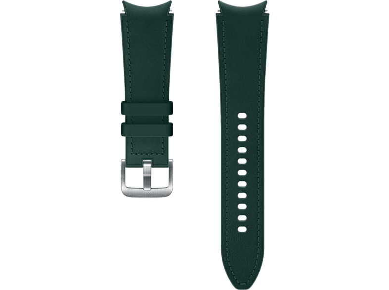 Recambio correa  - Samsung Hybrid Leather Band, Para Galaxy Watch 4 / 4 Classic, Cuero, M/L, Verde