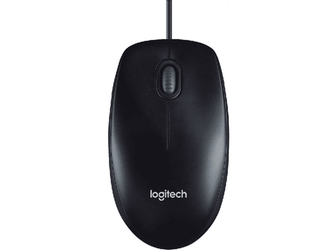Ratón con cable - Logitech M90, conexión USB, color negro