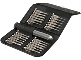 Pack Destornilladores - Hama 200762, 24 En 1, Para PC y portátil, Insertos de acero robusto + Estuche de cuero