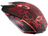 Ratón gaming - Trust GXT 105, 2400DPI, con cable, Ambidiestro Negro, Rojo