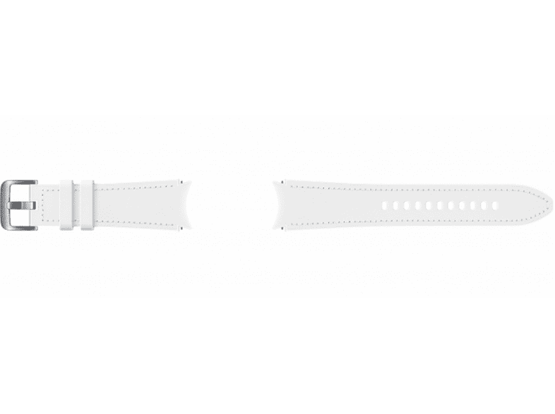 Recambio correa  - Samsung Hybrid Leather Band, Para Galaxy Watch 4 / 4 Classic, Cuero, M/L, Blanco