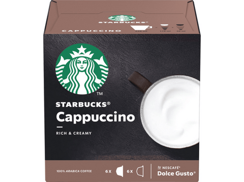 Cápsulas monodosis - Starbucks Cappuccino, 6+6 cápsulas, Para Dolce Gusto
