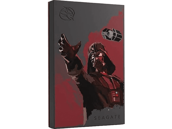 Disco duro externo - Seagate Firecuda Star Wars Darth Vader, 2 TB, USB, Negro, Rojo