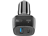Cargador coche - Cellular Line CBRUSB2PD48WK, 2 Puertos USB, Negro