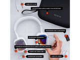 Auriculares gaming - Astro A30, Bluetooth, 27hs de batería, Micrófono desmontable, Compatible con Xbox/NSW/PC y Android, Blanco