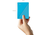 Disco duro portátil 2 TB - WD My Passport, Azul, USB 3.2, seguridad mediante contraseña
