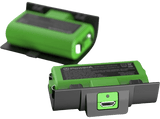 Pack cargador - PowerA Play and Charge Kit, Para 2 Baterías recargables, Indicadores LED, Verde y negro