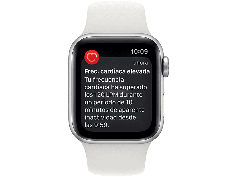 Apple Watch SE (2022), GPS, 40 mm, Caja de aluminio, Vidrio delantero Ion-X, Correa deportiva Plata