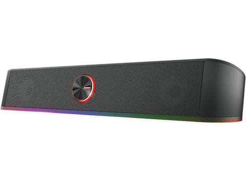 Barra de sonido - Trust GXT 619 Thorne, 12 W, Iluminación RGB, USB, Jack de 3.5 mm, Negro