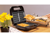 Sandwichera - Cecotec Rock'nToast 3in1 Square, 800 W, 3 Placas intercambiables, Antiadherente, Apto lavavajillas, Negro