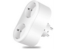 Enchufe inteligente - Muvit iO Doble, Con monitor de energía, Compatible con Alexa y Google Assistant, Blanco