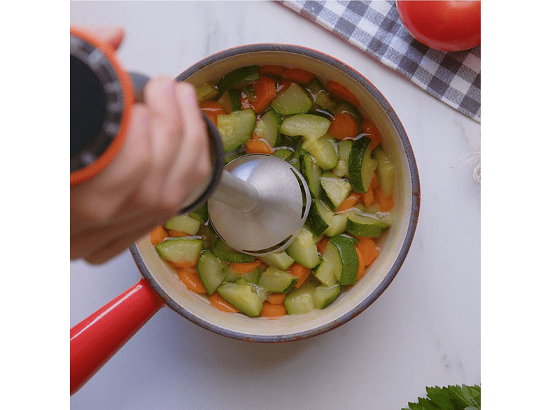 Batidora de mano - Taurus Bapi 1200 Rocket Plus , 1200W, Pica hielo, Cuchillas de acero inoxidable, 20 velocidades, Turbo, libre BPA, Negro