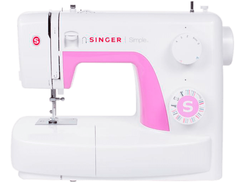 Máquina de coser - Singer Simple 3223, Brazo libre, Porta carrete horizontal, Blanco