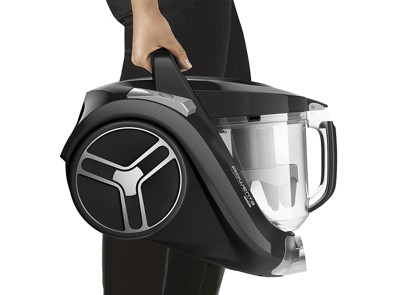 Aspirador sin bolsa - Rowenta Compact Power XXL, 550 W, 2.5 l, Radio 8.8 m, Negro