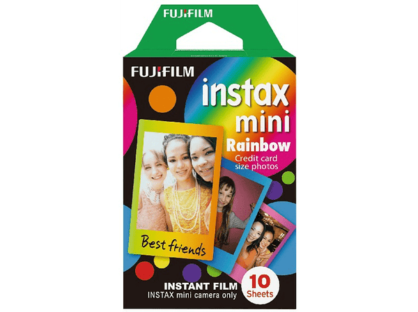 Película fotográfica - Fujifilm ColorFilm Instax Mini Rainbow, 10 hojas