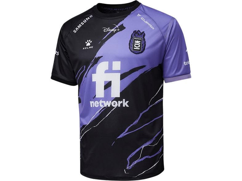 Camiseta - Kelme KOI, Poliéster, Diseño oficial, Talla XXL, Negro y Lila