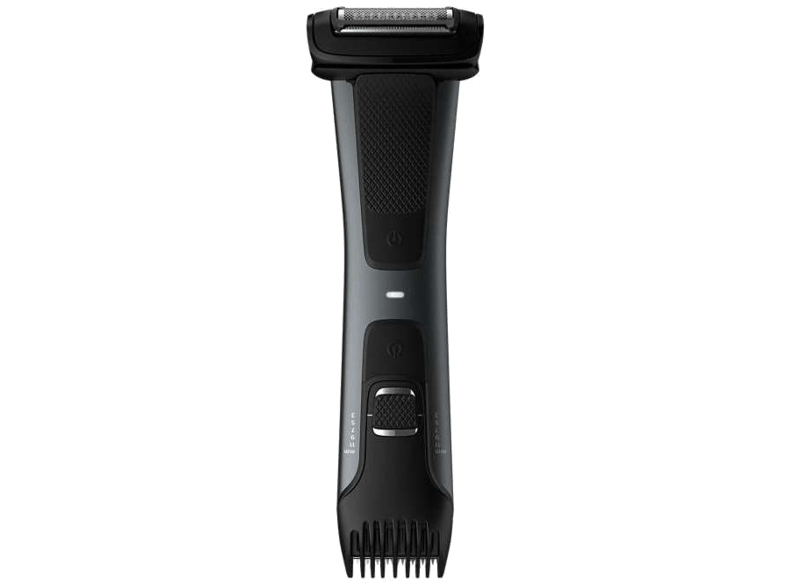 Afeitadora corporal - Philips Bodygroom 7000 BG7020, Recortadora Seco y húmedo, Peine-guía 5 longitudes, Negro