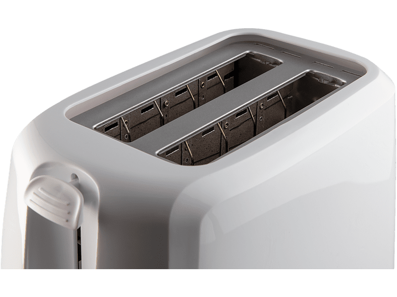 Tostadora - OK OTO 2722 W, 700 W, 2 ranuras, 6 niveles, Bandeja recogemigas, Blanco
