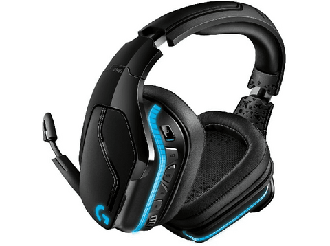 Auriculares gaming - Logitech G935, Inalámbrico, DTS Headphone:X 2.0, Transductores 50 mm, Negro y azul