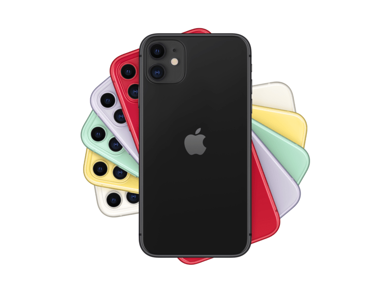 Apple iPhone 11, Negro, 64 GB, 6.1 Liquid Retina HD, Chip A13 Bionic, iOS