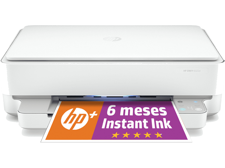 Impresora multifunción - HP Envy 6022e, Color, Wi-Fi ™, 7 ppm, 6 meses de impresión Instant Ink con HP+