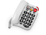 Teléfono - SPC Comfort Numbers 2, Fijo, Análogo, Para Mayores, Teclas grandes, Para audífonos, Blanco