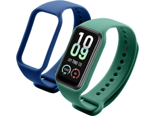 Correa - CellularLine KITBAND3XIAORESMR2, Kit 2 correas, Para Xiaomi Redmi Smart Band 2, Silicona, Azul / Verde
