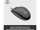 Ratón - Logitech M100, Cable USB, 3 Botones, 1000 DPI, Ambidiestro, PC, Mac, Portátil - Negro
