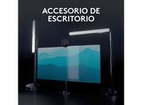 Lámpara - Logitech Litra Beam LED, Streaming con TrueSoft, Ajustable para Escritorio, Ajustes de Luminosidad/Temperatura de Color, para PC/Mac
