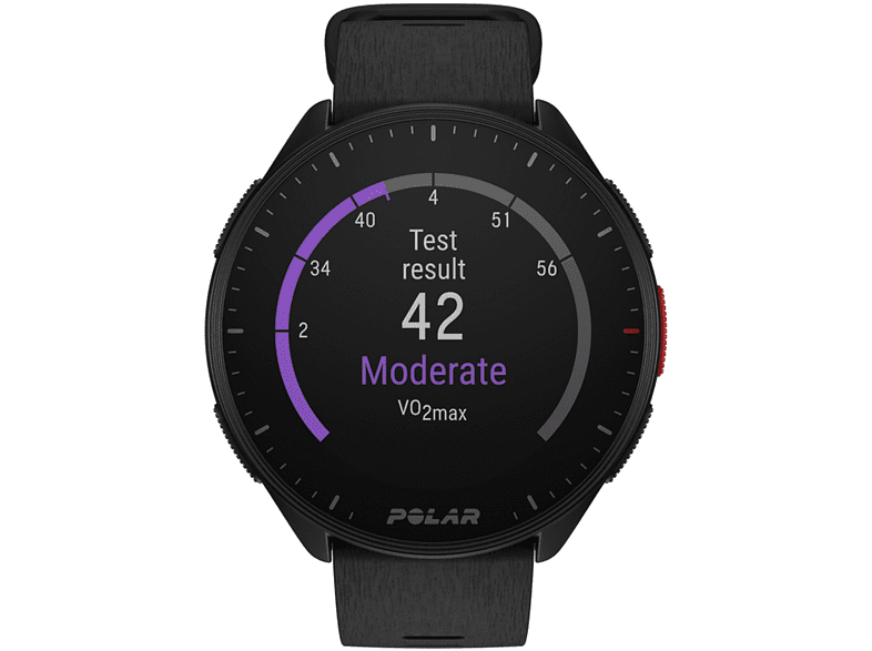Reloj deportivo - Polar Pacer, Negro, 21 cm, 1.2, GPS, GLONASS, Galileo, QZSS., WR50M, Bluetooth