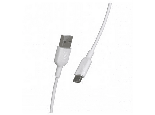 Cable USB - Muvit MCUSC0004, USB-A, USB-C, Universal, 3m, Blanco