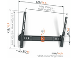 Soporte TV - Vogels TVM 1619, 40- 77, Inclinable, VESA 100 mm x 100 mm - 600 mm x 400 mm, Negro