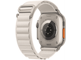 Apple Watch Ultra (2022), GPS + Cellular, 49 mm, Caja de titanio, Cristal de zafiro, Correa Loop Alpine en Talla S de color Blanco estrella