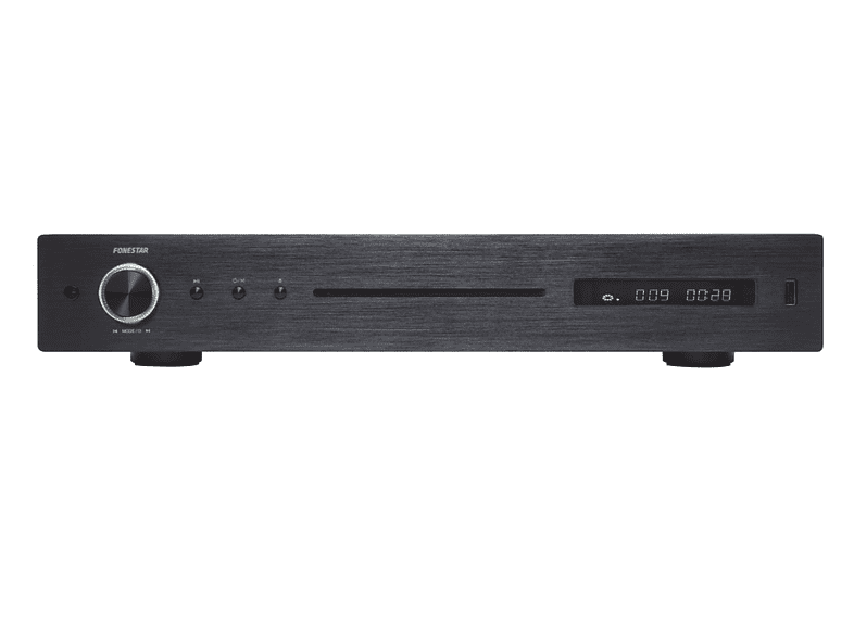 Reproductor CD - Fonestar CD-150PLUS, 25 W, USB, MP3, Memoria antivibración, 20-20.000 Hz, Negro