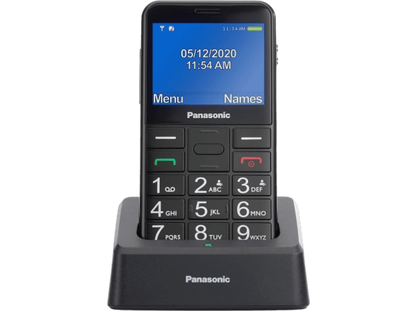 Teléfono - Panasonic KX-TU155, Con Botones Físicos, 2.4", TFT LCD, Bluetooth, Linterna LED, Negro