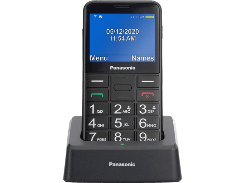 Teléfono - Panasonic KX-TU155, Con Botones Físicos, 2.4, TFT LCD, Bluetooth, Linterna LED, Negro