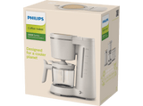 Cafetera de goteo - Philips Eco Conscious Edition HD5120/00, Sostenible, 1000 W , 10 Tazas, Función de apagado, Jarra cristal, Blanco