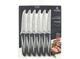 Set de cuchillos - CMP Paris KD3295, 6 Unidades, Acero inoxidable, Negro