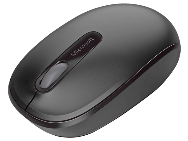 Ratón inalámbrico - Microsoft Wireless Mobile Mouse 1850, Negro, Nano transceptor Plug-and-go, Negro