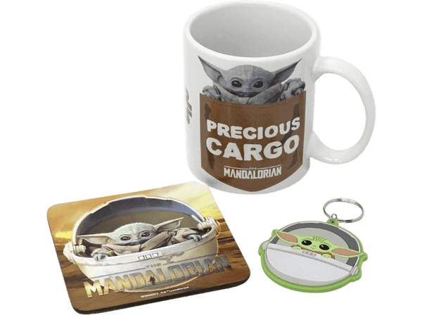 Pack Merchandising - Pyramid International GP85463, The Mandalorian, Star Wars, Taza, Llavero, Posavasos, Multicolor