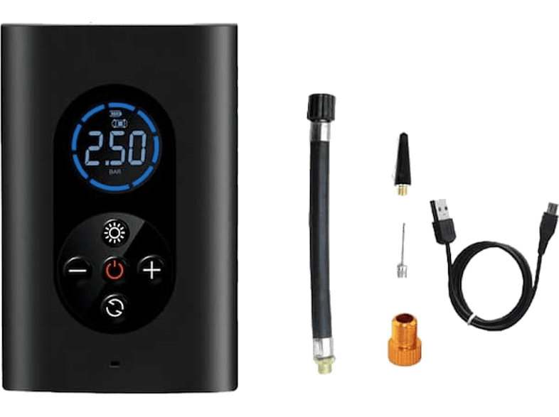 Inflador - Beetle Air Pump 2, Aluminio, Power bank, Negro