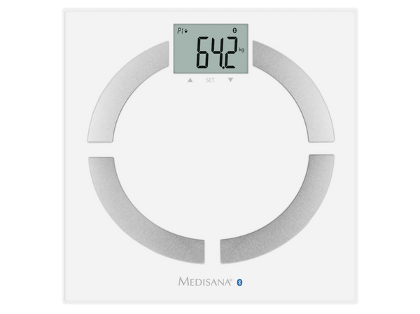 Báscula de baño - Medisana BS444 Connect, Peso máximo 180 Kg, Análisis corporal, Bluetooth