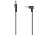 Cable audio - Hama 00205285, Jack 3.5 mm 90º, 0.5 m, Negro
