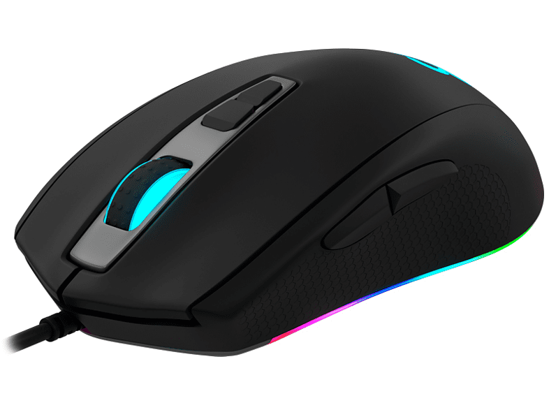 Ratón gaming - Newskill Helios RGB, 10000 DPI, Software dedicado, Negro